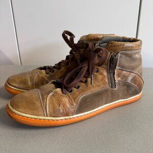 Bed | Stu chukka - Brown Leather Hightop Sneaker - Mens Size 9.5